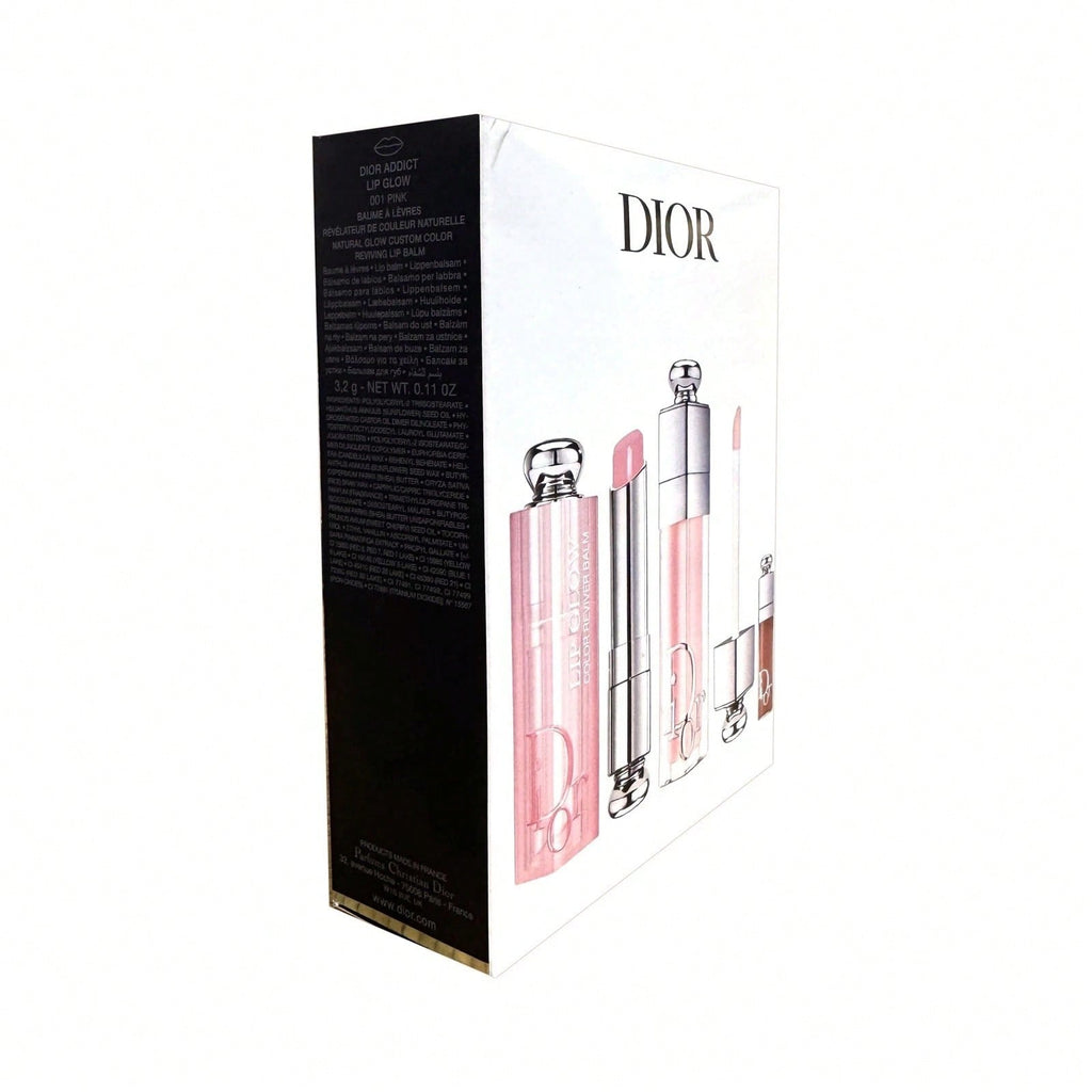 Christian Dior Addict Essentials Lip Glow, Lip Maximizer & Mini Lip 3 Piece Set 001 Pink