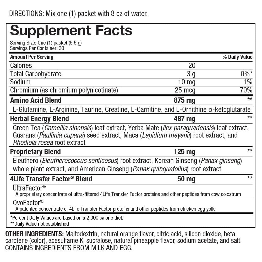 4LifeTransform Energy Go Stix® Orange Citrus