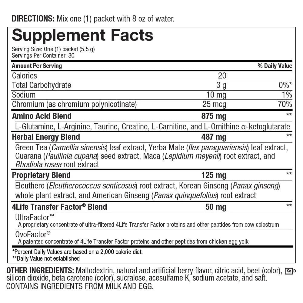 4LifeTransform Energy Go Stix Berry