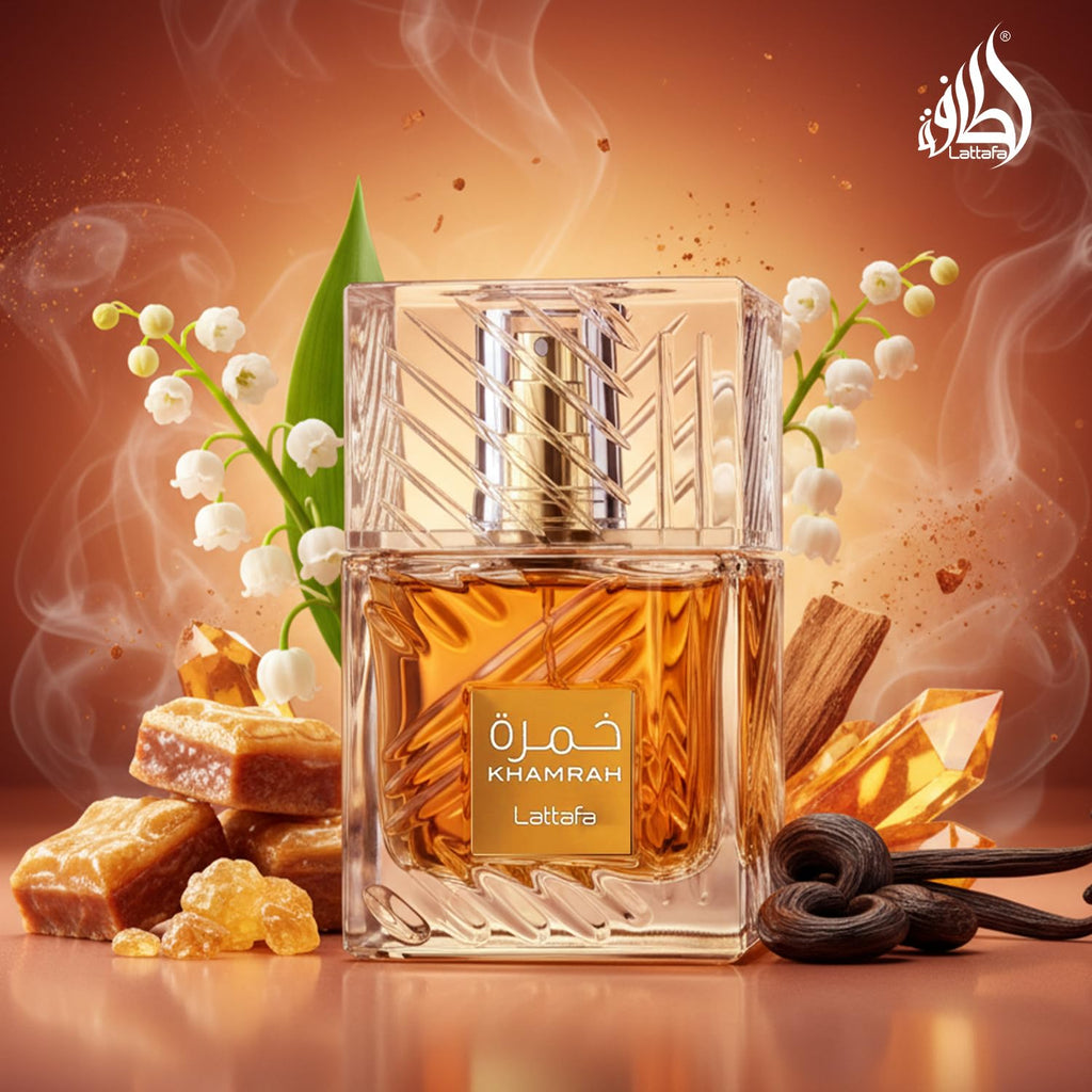 Lattafa Khamrah Eau De Parfum  - Long-Lasting Arabic Perfume for Men & Women -Spicy, Sweet & Woody Scent -100ml/3.4 Fl Oz