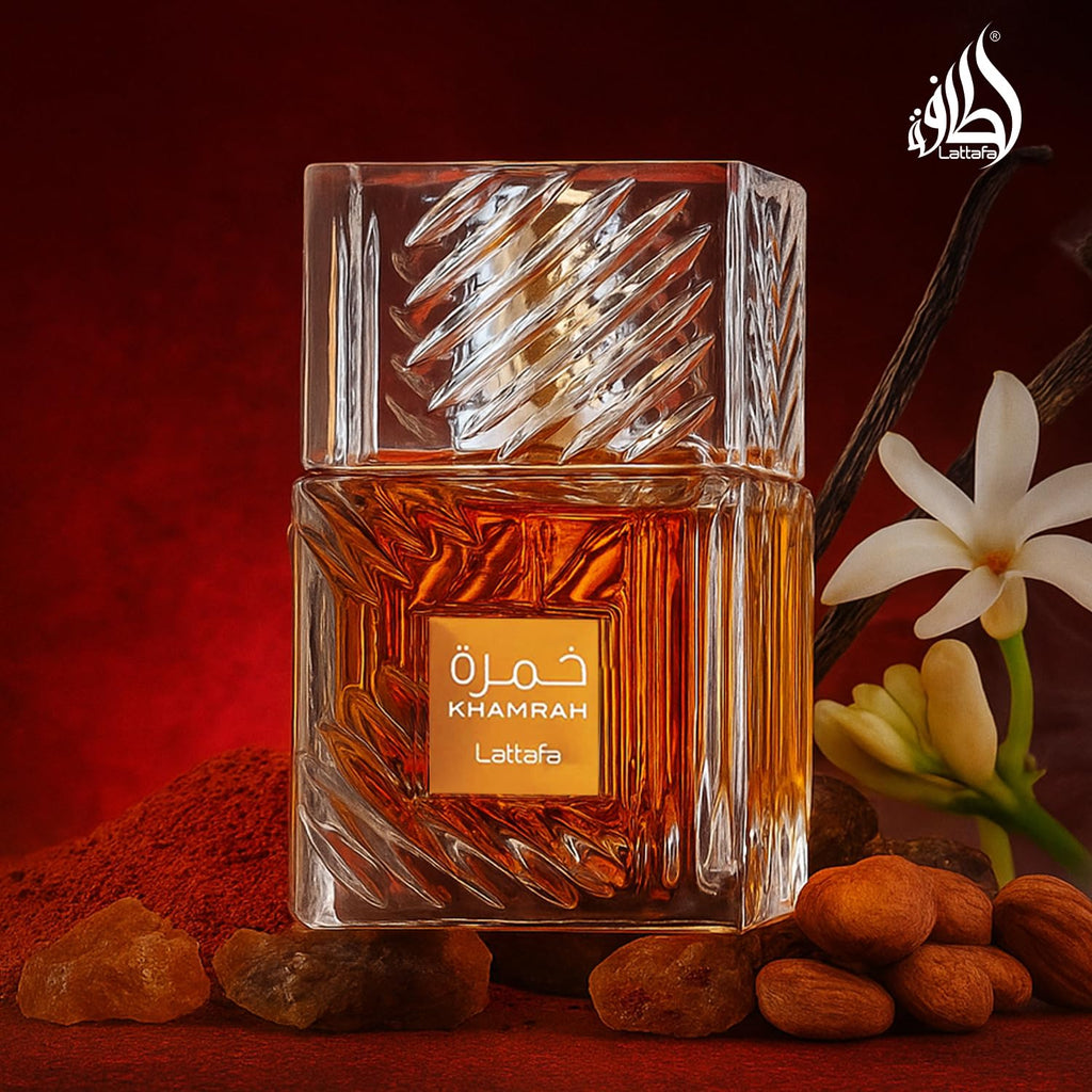 Lattafa Khamrah Eau De Parfum  - Long-Lasting Arabic Perfume for Men & Women -Spicy, Sweet & Woody Scent -100ml/3.4 Fl Oz
