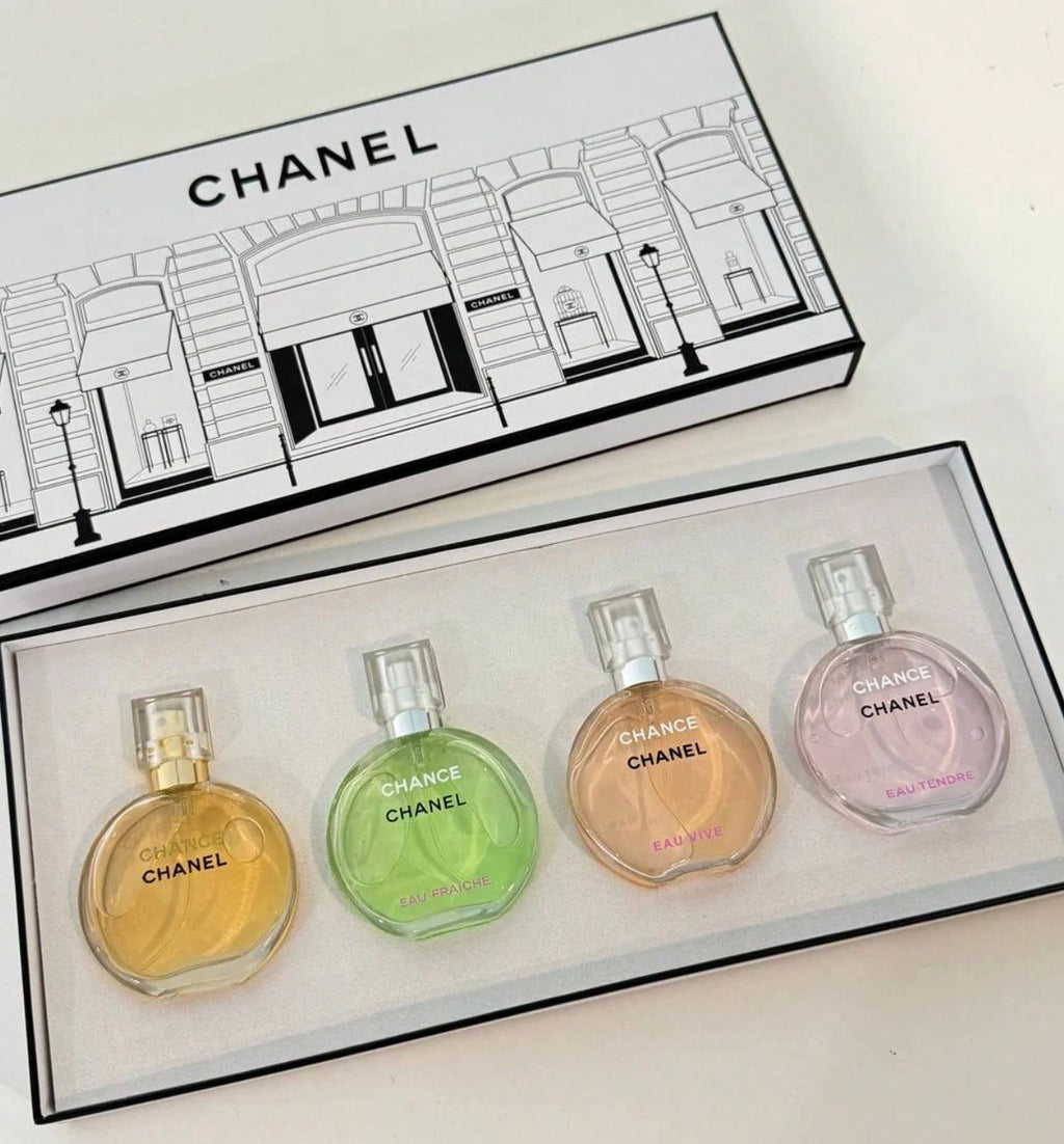 Chanel Chance Eau De Parfum Collection (4x30ml) – Women Perfume Gift Set - Birthday, Valentine's Day, Anniversary, Holiday, Wedding Gift Set