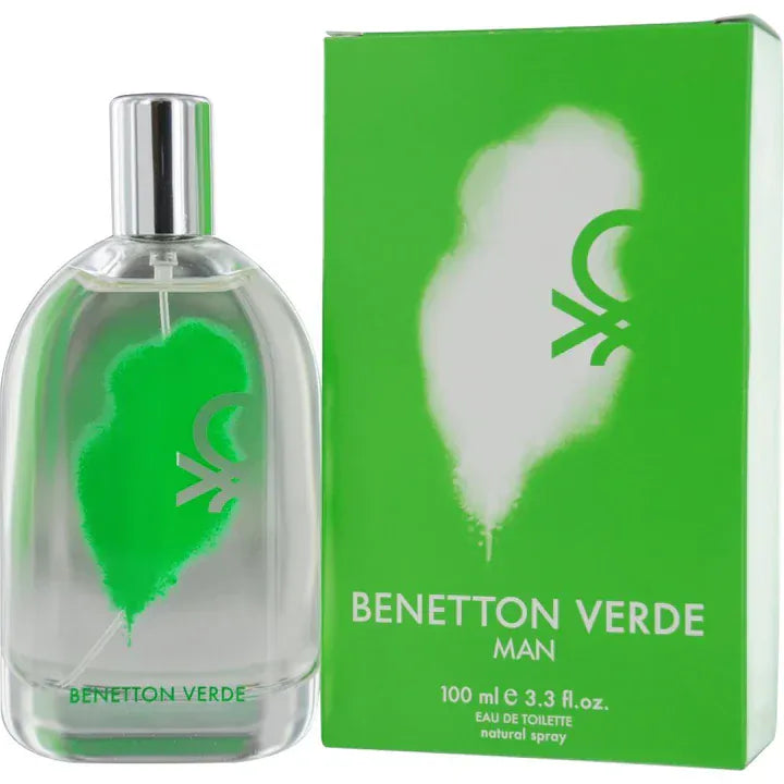 Benetton Colors Verde Man Men’s Perfume/Cologne For Men Eau de Toilette 3.3 oz Edt