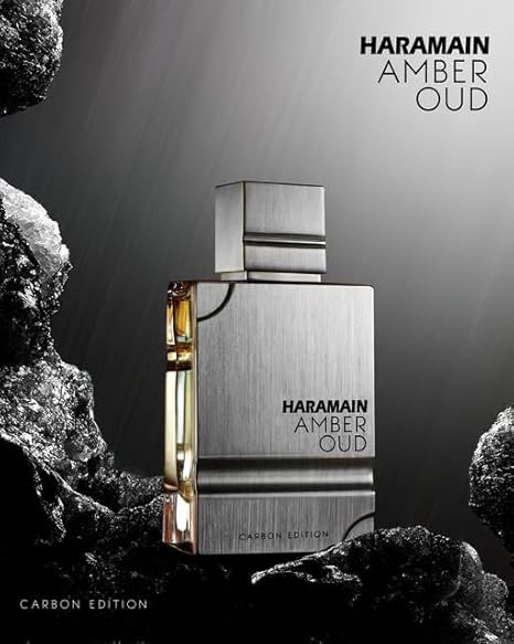 Al Haramain Amber Oud Carbon Edition Eau De Parfum Spray - Long-Lasting Men’s Cologne, Woody Aromatic Arabian Perfume with Premium Arabic Fragrance for Men-2oz/60ml