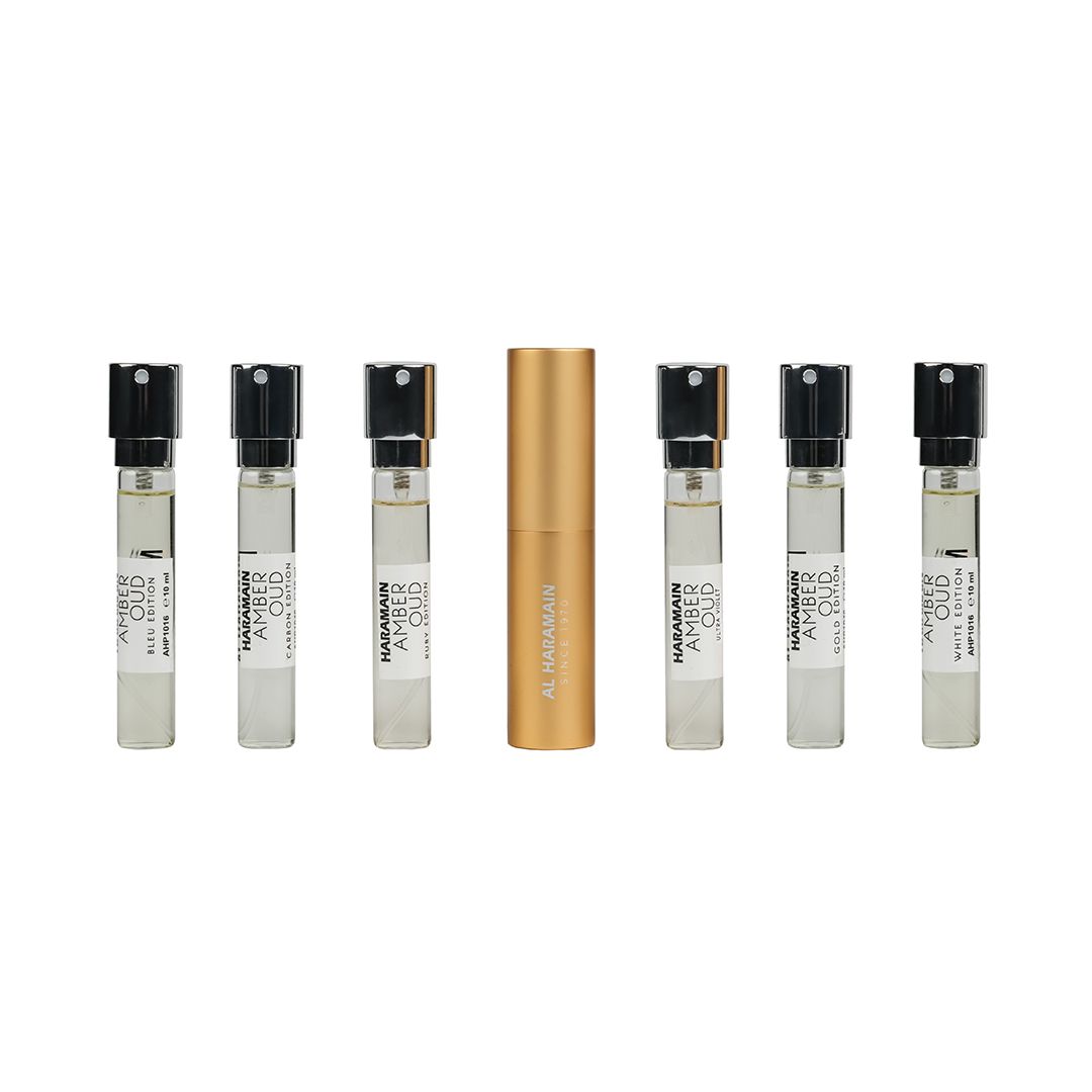 Al Haramain Discovery Collection Amber Oud Eau de Parfum - 6 Pc Mini Gift Set 0.33oz