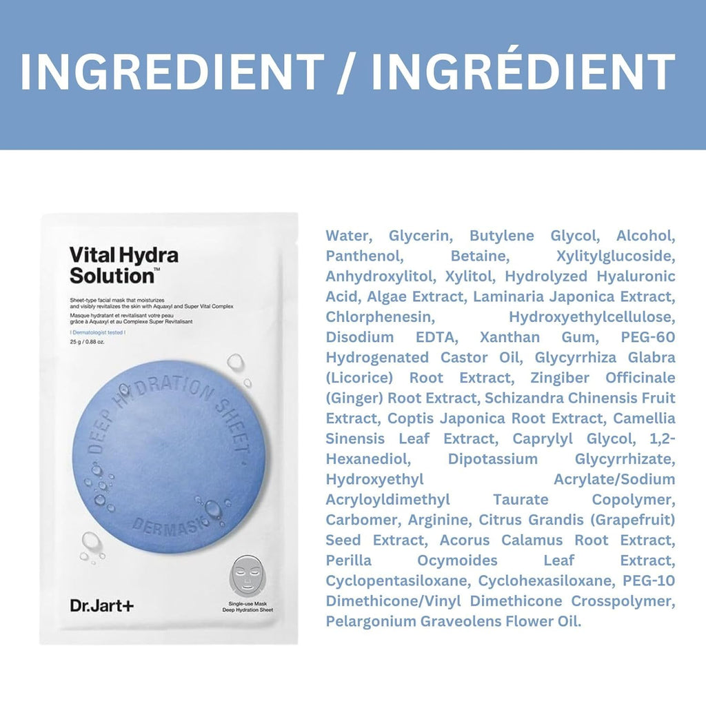 Dr.Jart+ Vital Hydra Solution Sheet Mask 5pcs