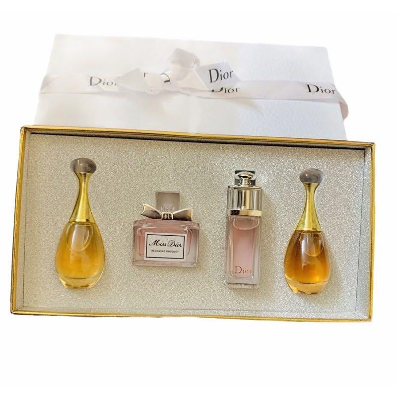 Christian Dior Miniature Frangrances Set Gift For Women - 4x5ml - Birthday, Valentine's Day, Anniversary, Holiday, Wedding Gift Set