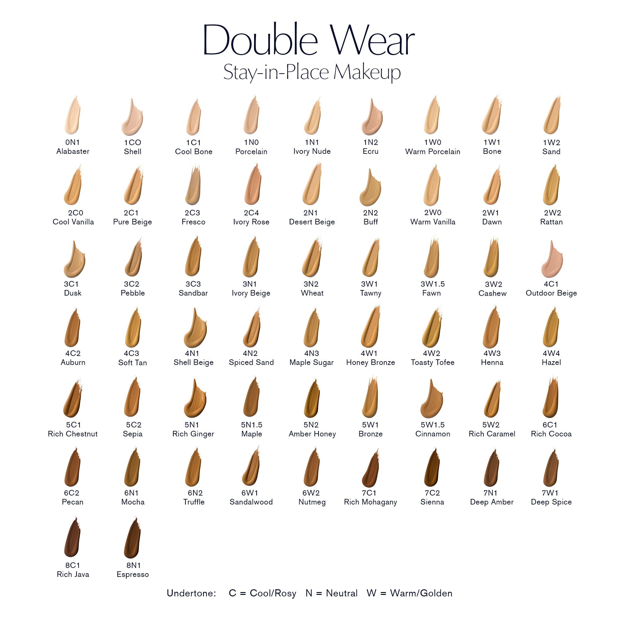 Estee Lauder Double Wear Stay In Place Makeup SPF 10 Liquid Foundation- (No. 82 Warm Vanilla)