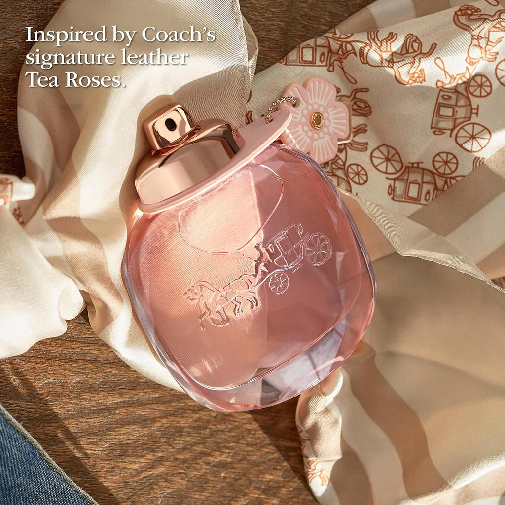 Coach New York Floral Eau De Parfum - Women's Fragrance - Floral Fruity - With notes of Pineapple Sorbet, Sambac Jasmine & Crystal Musks - 90ml/3oz
