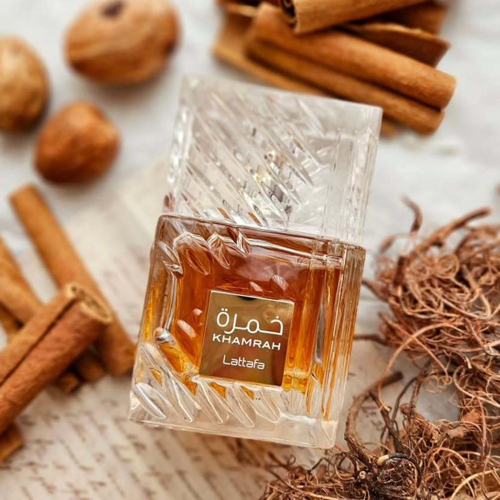 Lattafa Khamrah Eau De Parfum  - Long-Lasting Arabic Perfume for Men & Women -Spicy, Sweet & Woody Scent -100ml/3.4 Fl Oz