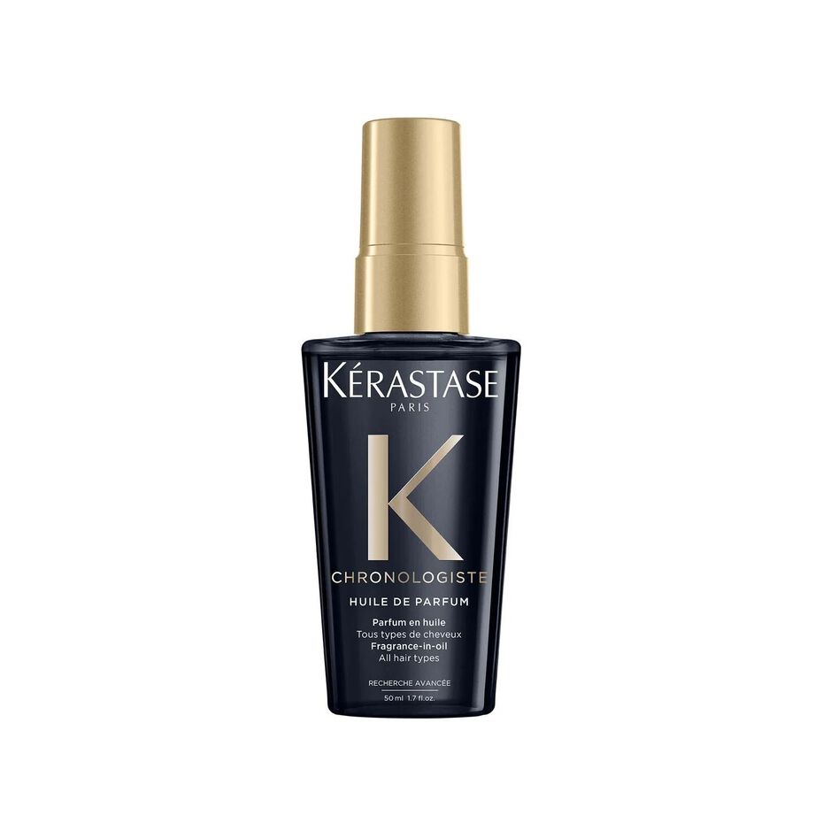 Kérastase Chronologiste Huile De Parfum Hair Oil For Dry Scalp, and Dry, Damaged Hair - Nourishes and Adds Shine With Hyaluronic Acid & Vitamin E - 50ml