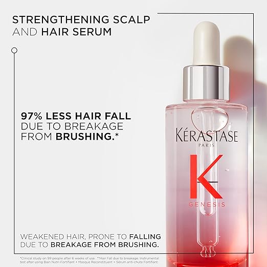 Kerastase Genesis Hair Serum | Daily Strengthening Treatment for Weak or Damaged Hair | Nourishes and Reinforces Hair | Anti-Breakage | Silicone-Free | For Weakened Hair | Serum Fortifiant 30ml