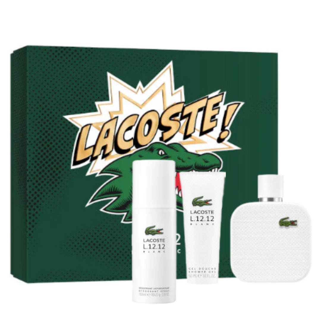 Lacoste Eau de Lacoste L.12.12. Blanc Men’s Perfume/Cologne For Men Eau de Toilette 3.3 Oz / 5.9 Oz  / Gift Set 3.3 oz Edt