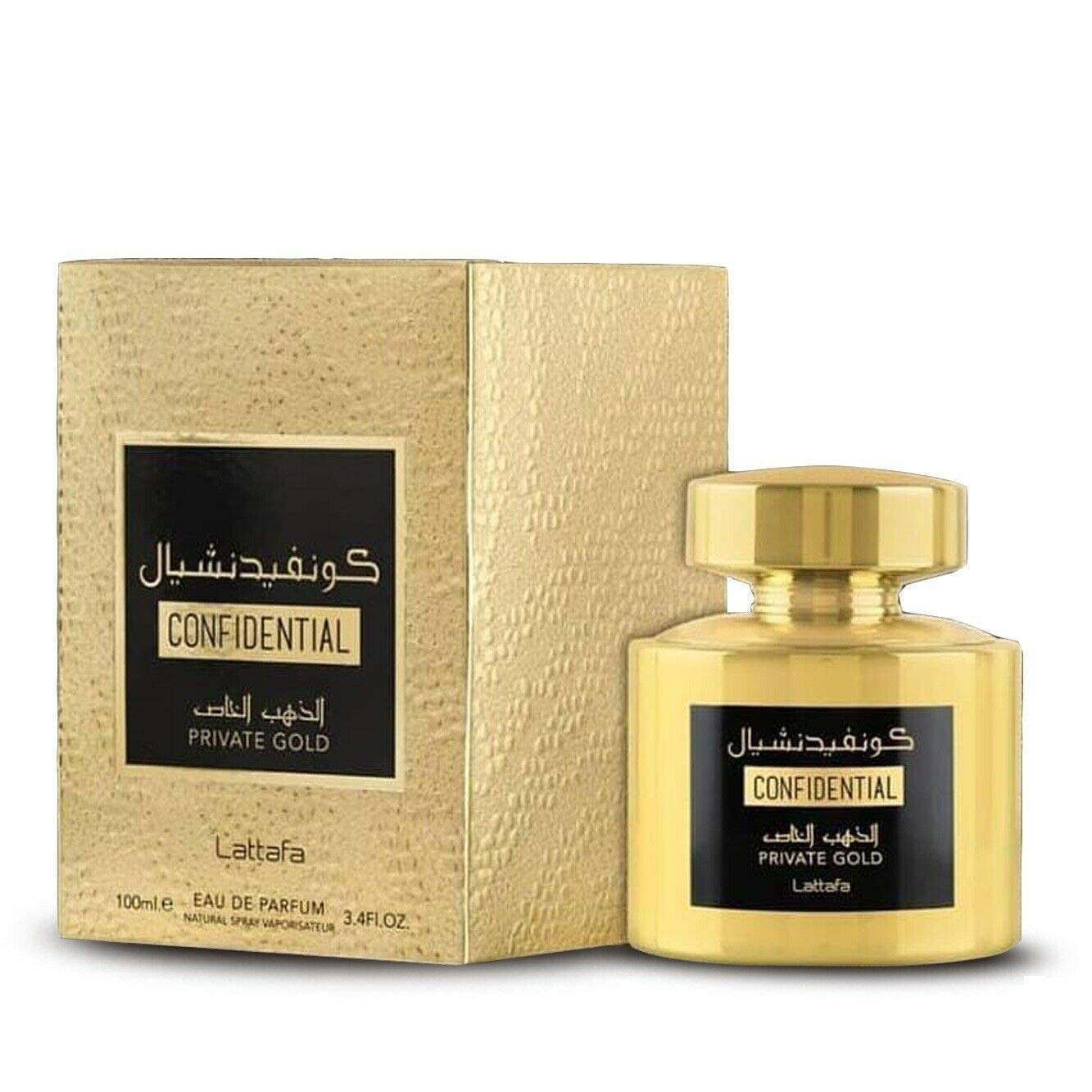 Lattafa Confidential Private Gold 3.4 oz edp