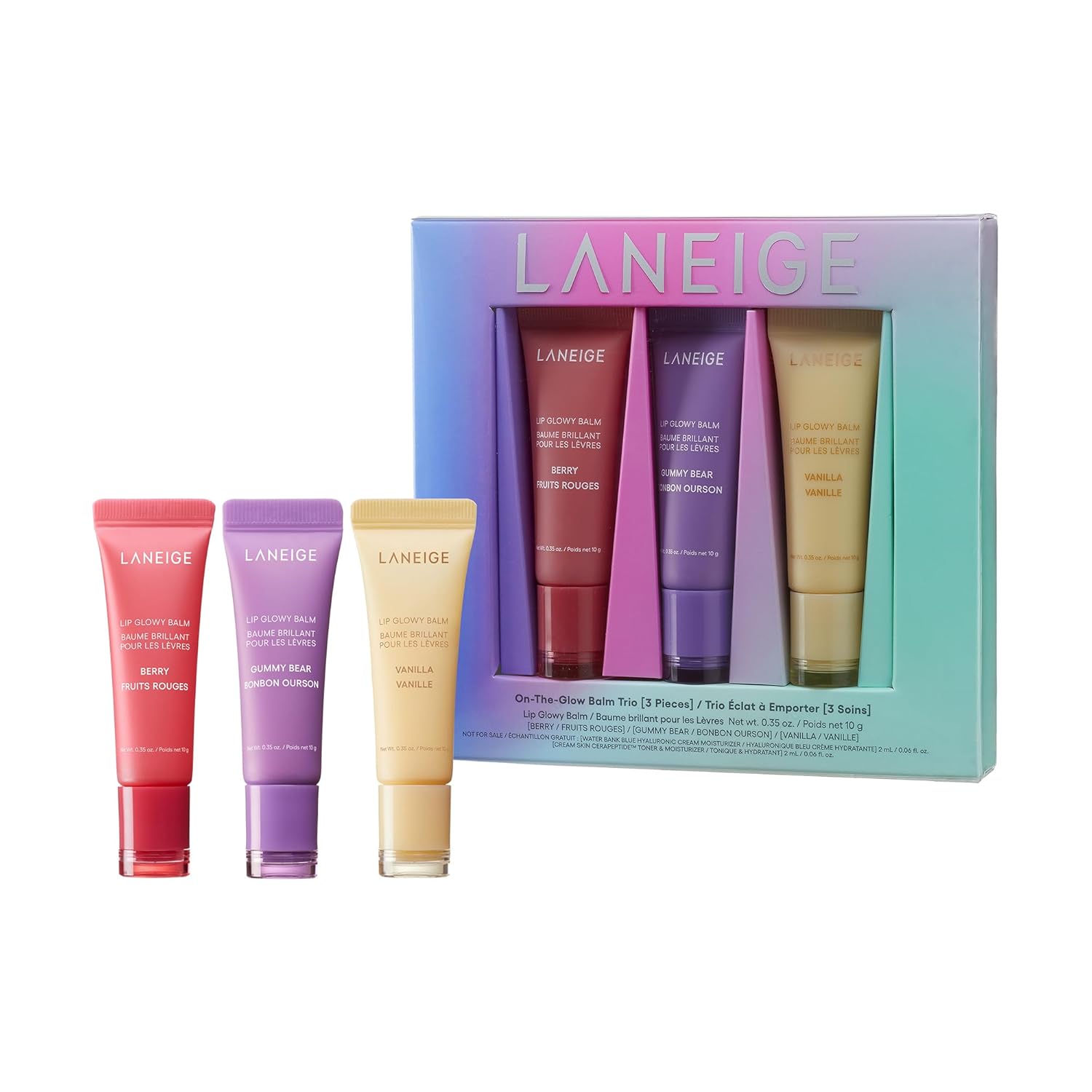Laneige On-The-Glow Lip Glowy Balm Set 3x10g
