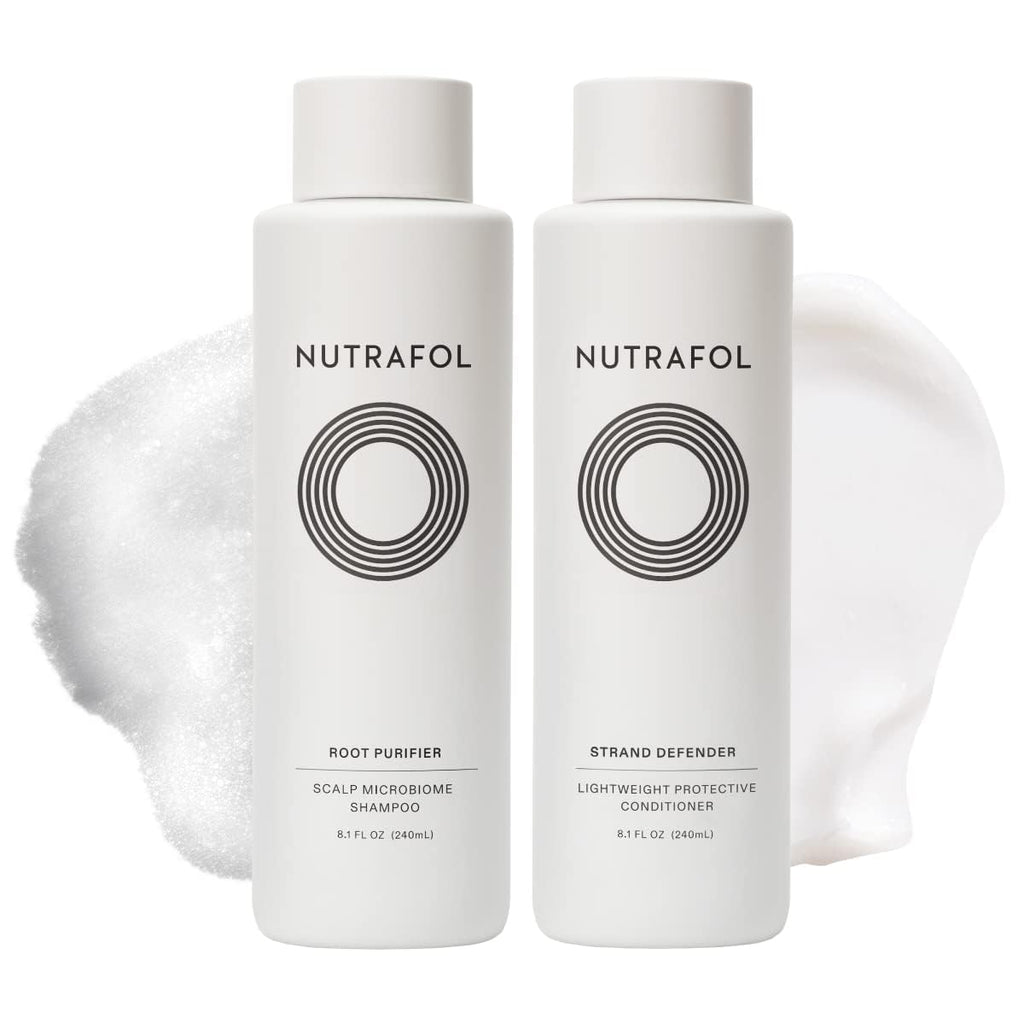 Nutrafol Shampoo and Conditioner, Cleanse and Protect Hair and Scalp, Improves Hair Volume, Strength and Texture, Physician-formulated for Thinning Hair - 8.1 Fl Oz Bottle