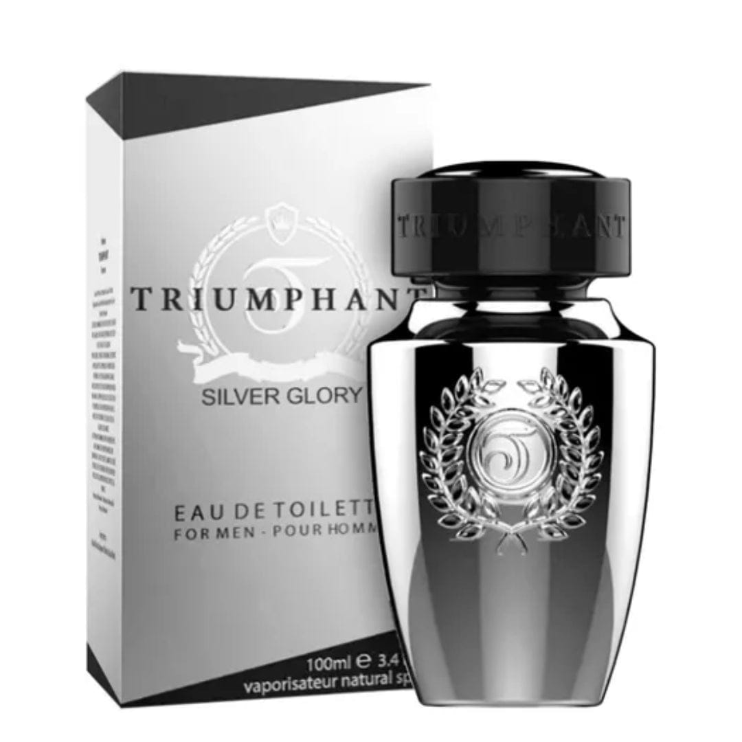 Nu Parfums Triumphant Silver Glory Men’s Perfume/Cologne For Men Eau de Toilette 3.4 oz Edt