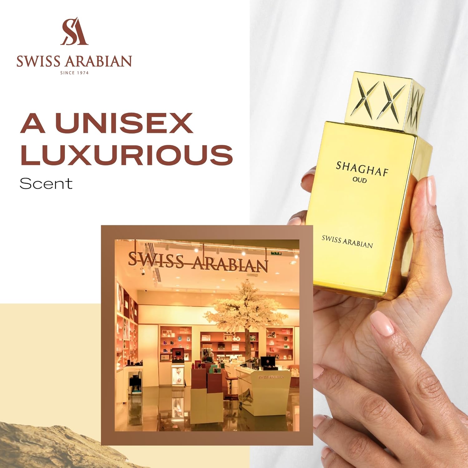 Swiss Arabian-Shaghaf Oud  - Long Lasting, Addictive Personal EDP Spray Fragrance - Seductive Signature Aroma - 75ml/2.5 Oz