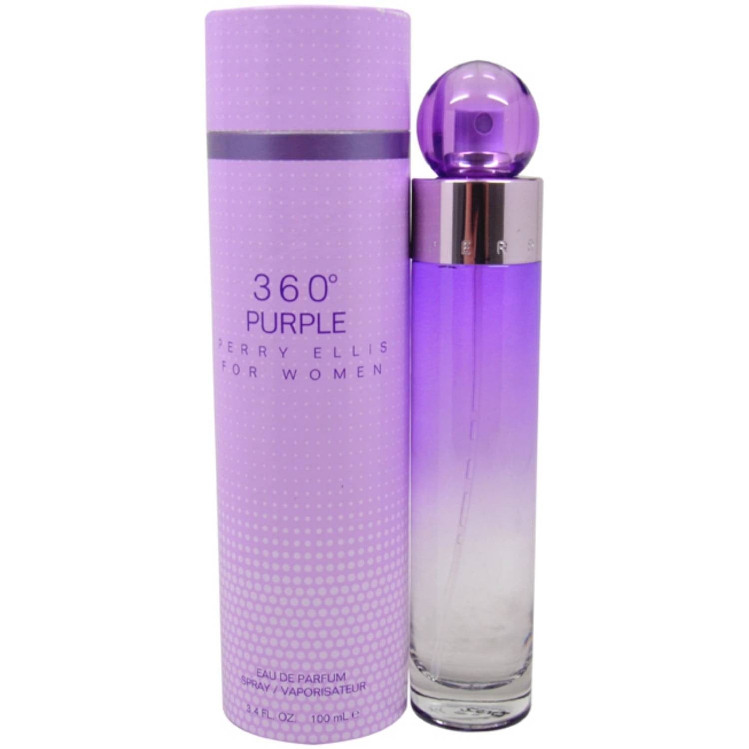 Perry Ellis 360° Purple Perfume For Women Eau De Parfum Spray 3.4 oz / 6.8 oz / Gift Set 3.4 oz Edp