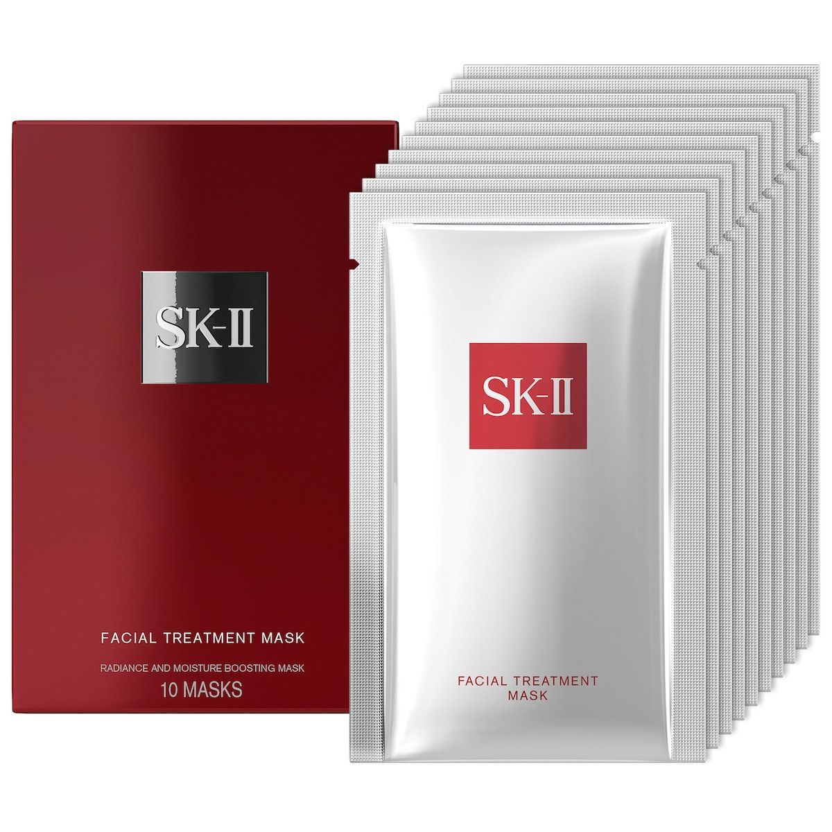 SK-II Facial Treatment Mask -10pcs- Brightening Face Mask Sheets to Help Improve Tone, Texture & Radiance - Anti-Aging Treatment for Replenished Moisture & Visibly Healthier Skin