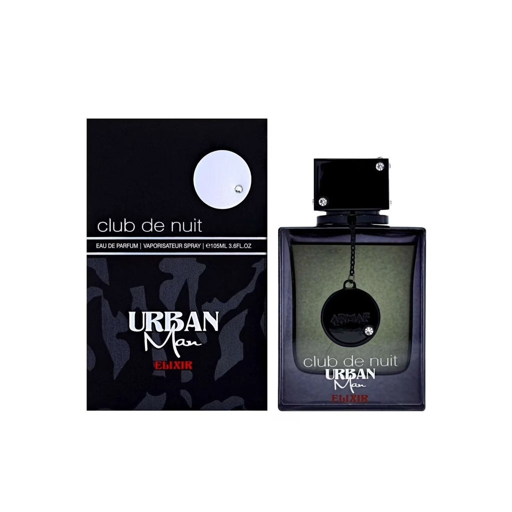 Armaf Club De Nuit Urban Man Elixir for Men Eau de Parfum Spray, 3.6 Ounce/105ml -Bergamot. Long Lasting