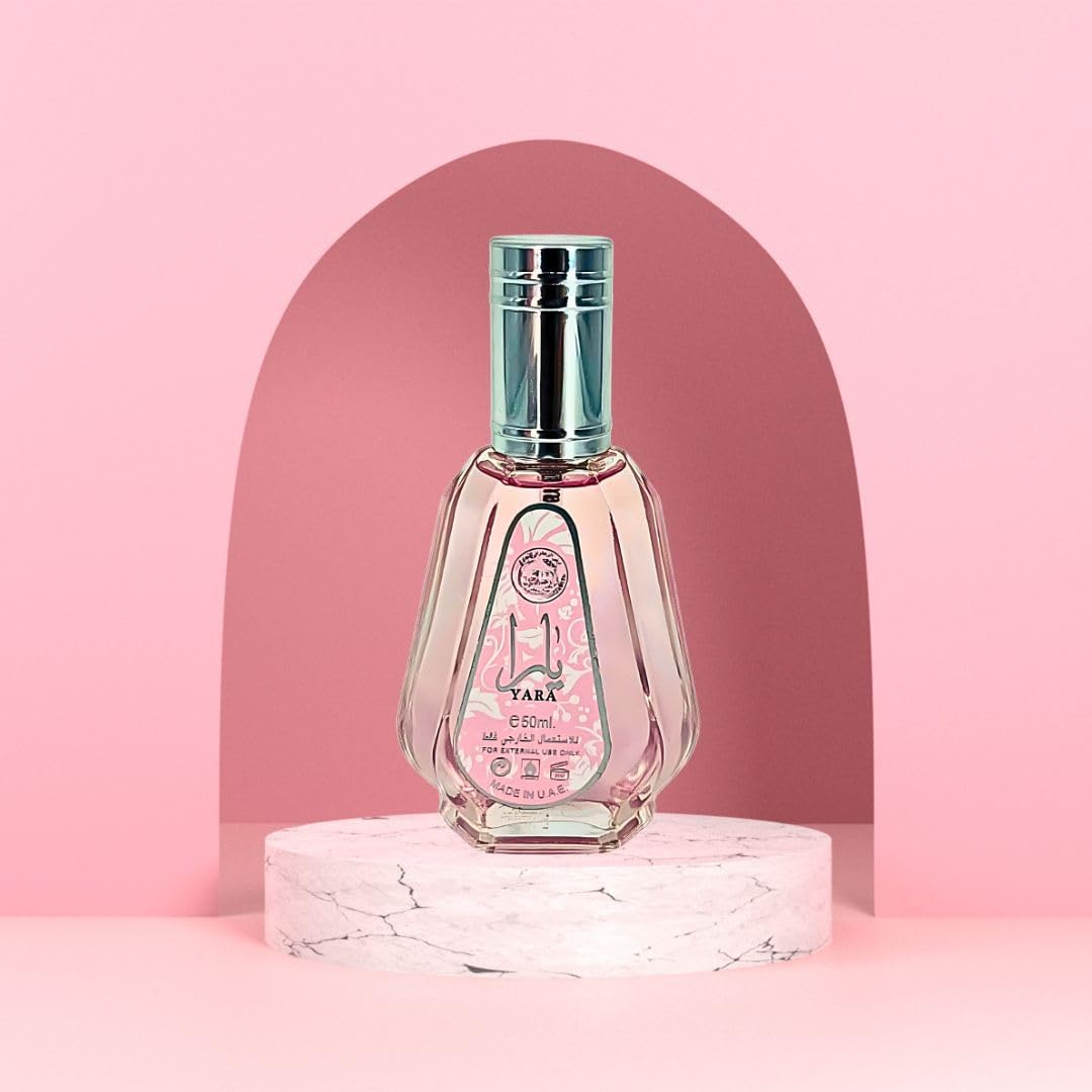 Lattafa Yara Eau de Parfum Spray Long-Lasting Fragrance for Women 1.7 Ounce / 50ml